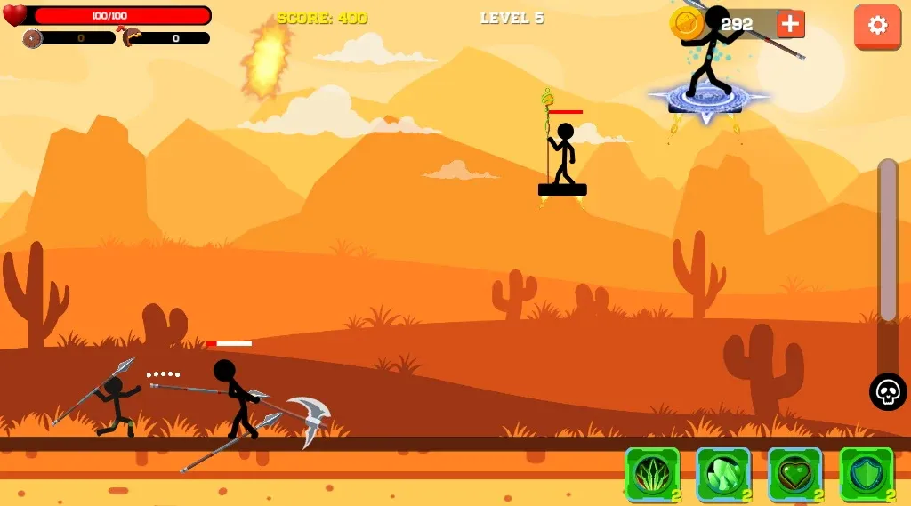 Spear war with Stickman (Спир вар)  [МОД Unlocked] Screenshot 1