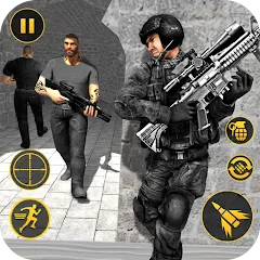 Скачать взломанную Anti Terrorist Shooting Game  [МОД Много монет] - полная версия apk на Андроид