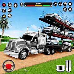 Взлом Car Transporter 3d:Truck Games  [МОД Все открыто] - стабильная версия apk на Андроид