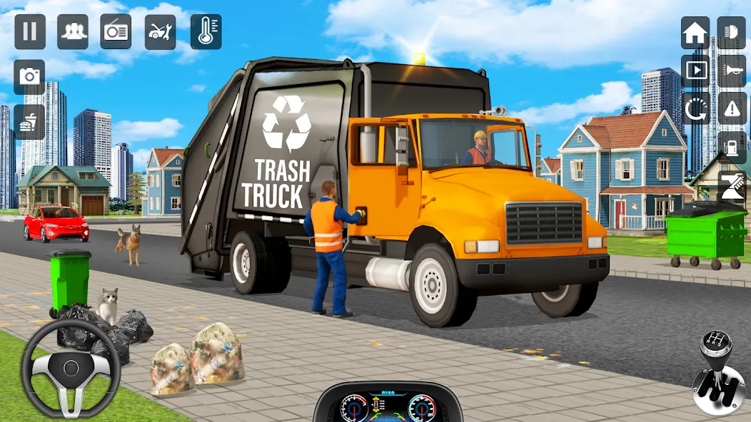 Trash Truck Games Simulator 3D  [МОД Бесконечные монеты] Screenshot 5