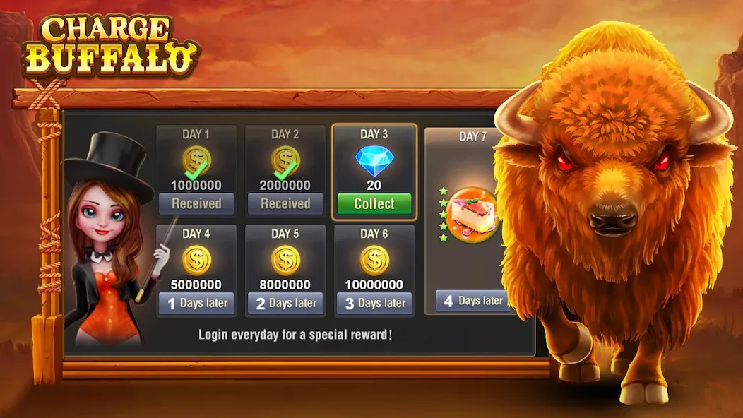 Charge Buffalo Slot-TaDa Games (Чардж Буффало Слот)  [МОД Все открыто] Screenshot 3