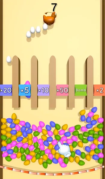 Eggs & Chickens: Cut Rope Game (Яйца и куры)  [МОД Бесконечные деньги] Screenshot 4