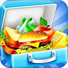 Взломанная Lunch Box cooking Games 2023 (ШКОЛЬНЫЙ ОБЕД ПРИГОТОВЛЕНИЕ ПИЩИ Создание поваров)  [МОД Menu] - полная версия apk на Андроид