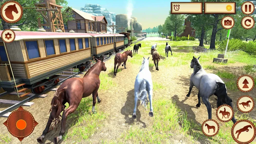 Virtual Wild Horse Family Sim (Виртуальное семейство диких лошадей)  [МОД Unlocked] Screenshot 3