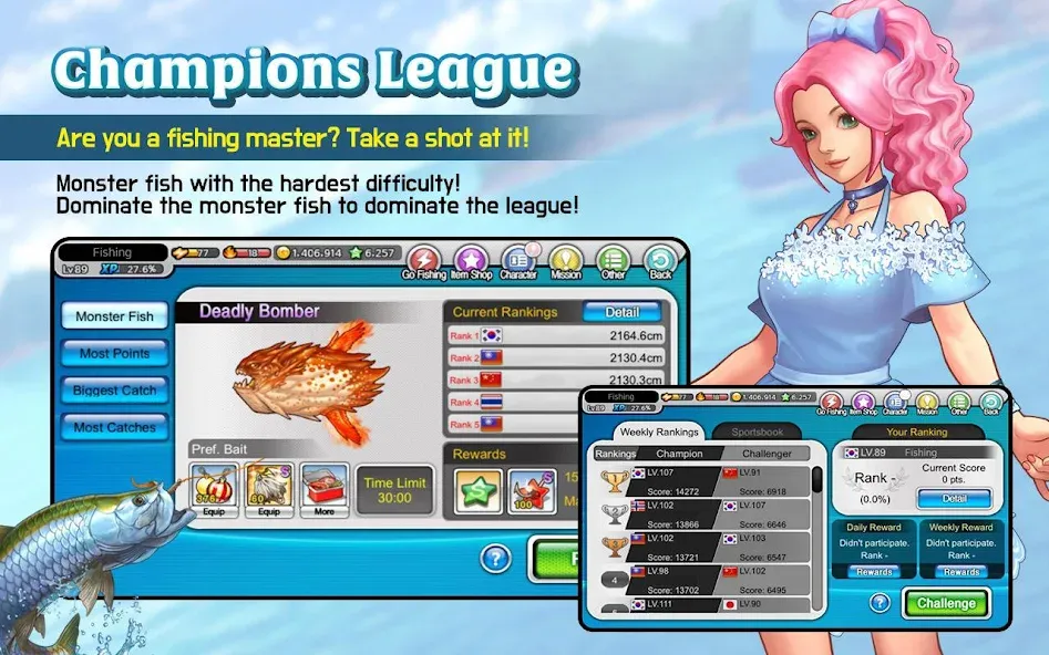 Fishing Superstars (Фишинг Суперзвезды)  [МОД Menu] Screenshot 4