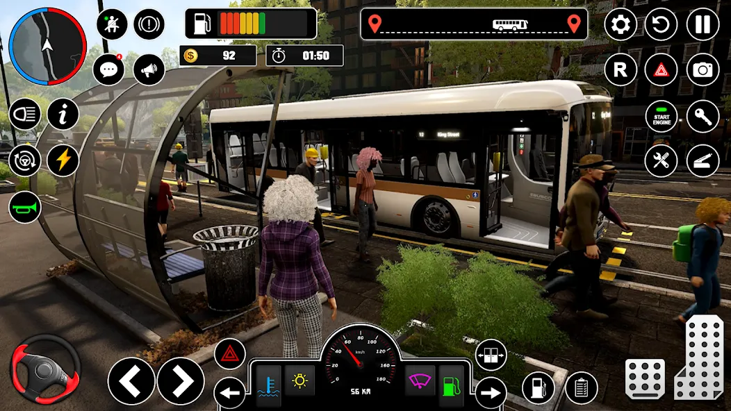 Bus Simulator : 3D Bus Games (Бас Драйвинг Симулятор ПВП Игра)  [МОД Mega Pack] Screenshot 3