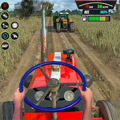 Скачать взломанную Farming Tractor Game Simulator (Фарминг Трактор Игра Симулятор)  [МОД Меню] - последняя версия apk на Андроид