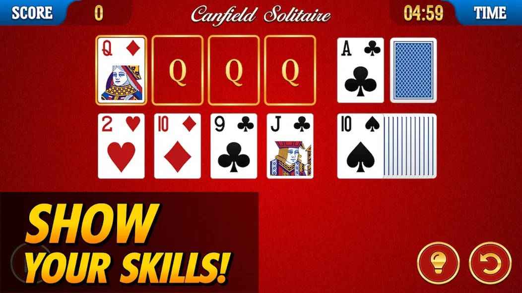 Canfield Solitaire (Кэнфилд пасьянс)  [МОД Menu] Screenshot 1