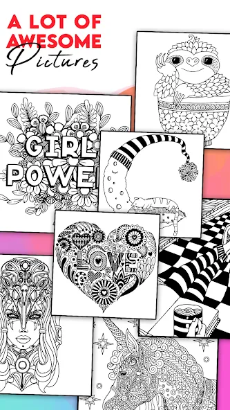 Coloring for adults offline  [МОД Все открыто] Screenshot 2
