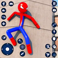 Скачать взлом Spider Game-Stickman Rope Hero  [МОД Menu] - последняя версия apk на Андроид