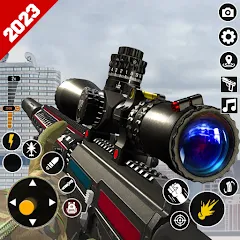 Скачать взломанную Sniper Gun Shooting game (ИГИ Снайпер Оружие Стрелялки Игры)  [МОД Все открыто] - последняя версия apk на Андроид