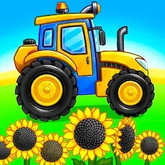 Скачать взломанную Tractor, car: kids farm games  [МОД Много монет] - последняя версия apk на Андроид