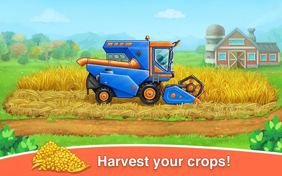 Farm land & Harvest Kids Games  [МОД Бесконечные монеты] Screenshot 4