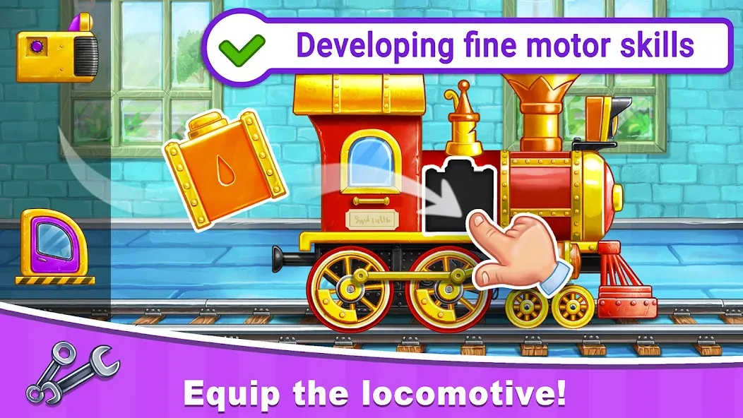 Train Games for Kids: station  [МОД Много денег] Screenshot 1