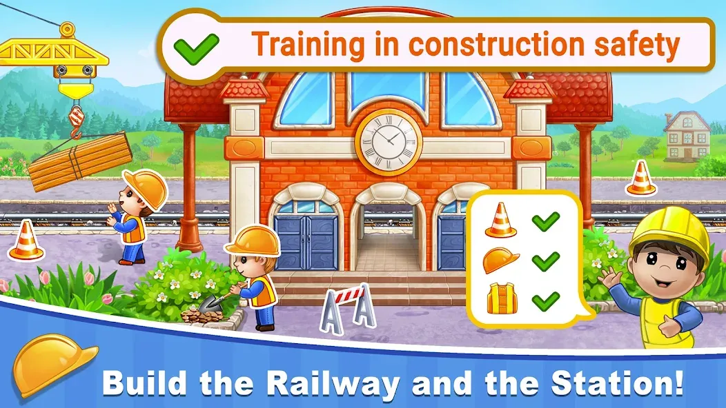 Train Games for Kids: station  [МОД Много денег] Screenshot 3