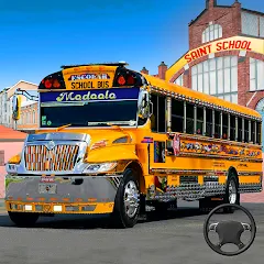 Скачать взломанную School Bus Transport Simulator (Школьный Автобусный Транспортный Симулятор)  [МОД Много монет] - последняя версия apk на Андроид