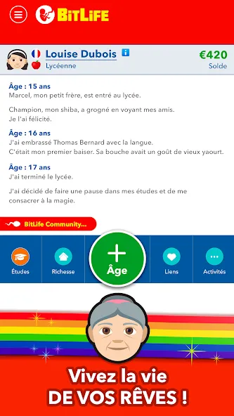 BitLife Français  [МОД Бесконечные монеты] Screenshot 4