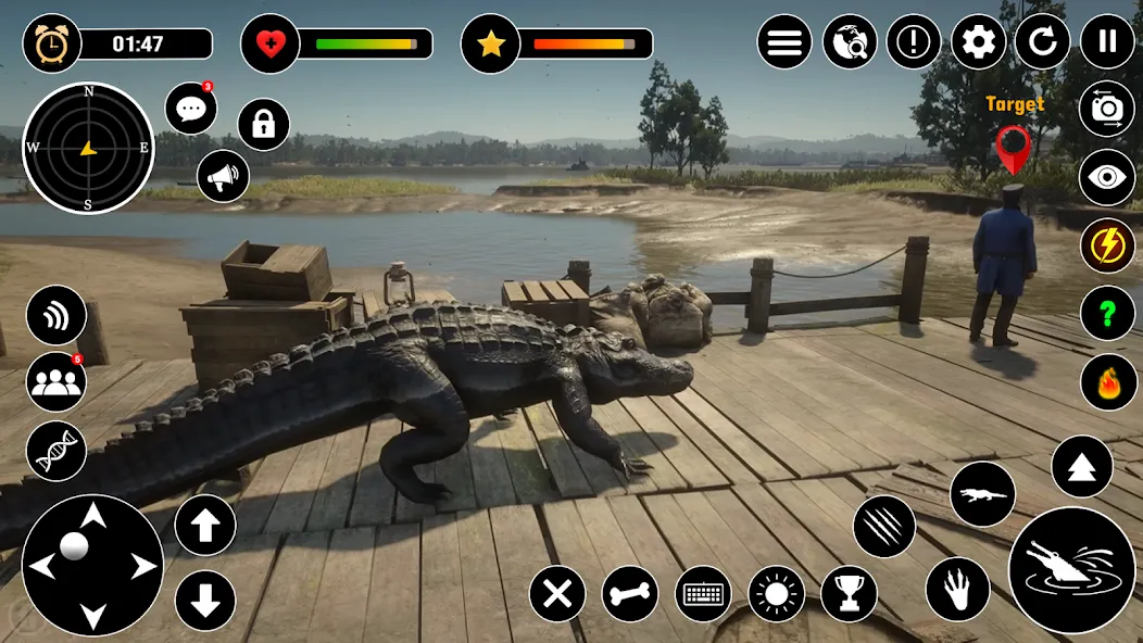 Animal Crocodile Attack Sim (Энимал Крокодайл Аттак Сим)  [МОД Бесконечные монеты] Screenshot 2