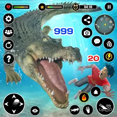 Взлом Animal Crocodile Attack Sim (Энимал Крокодайл Аттак Сим)  [МОД Бесконечные монеты] - последняя версия apk на Андроид