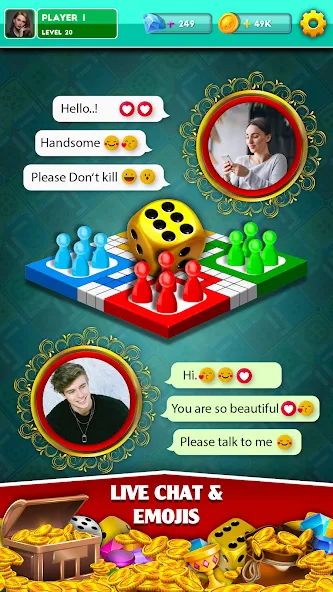 Multiplayer Dice Ludo Games (Мультиплеер Дайс Лудо Игры)  [МОД Unlocked] Screenshot 2