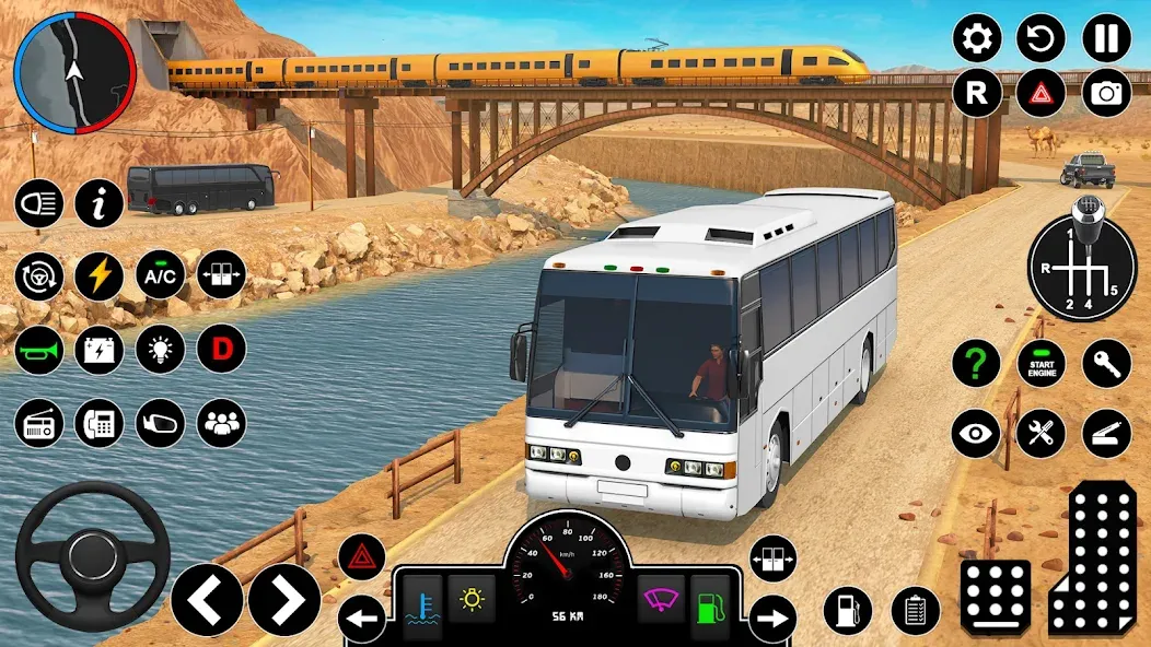 Offroad Bus Simulator Bus Game (Оффроуд Автобус Симулятор Игра)  [МОД Меню] Screenshot 1