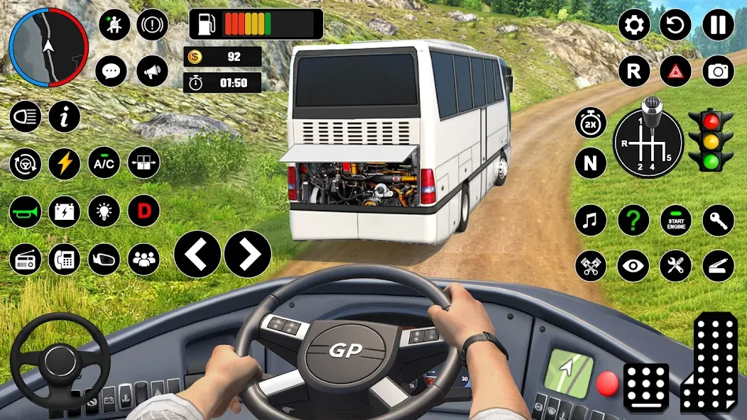 Offroad Bus Simulator Bus Game (Оффроуд Автобус Симулятор Игра)  [МОД Меню] Screenshot 3