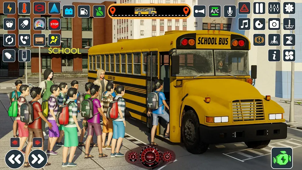 School Bus 3d : City Bus Games (Школьный автобус симулятор игры на автобусе)  [МОД Бесконечные деньги] Screenshot 3