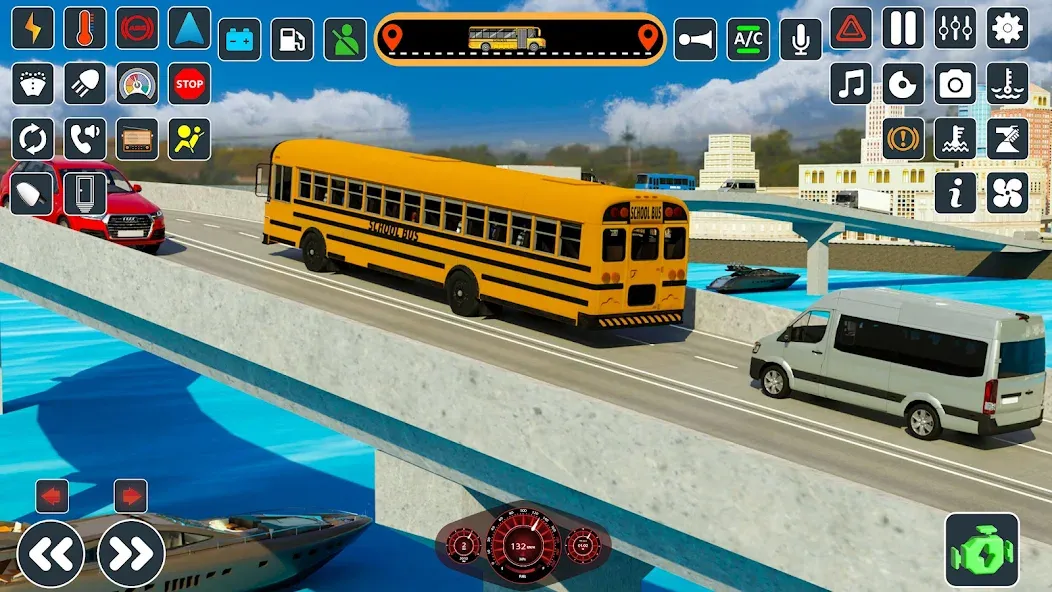 School Bus 3d : City Bus Games (Школьный автобус симулятор игры на автобусе)  [МОД Бесконечные деньги] Screenshot 4