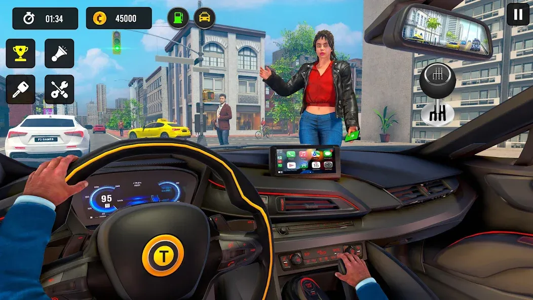 Taxi Simulator 3d Taxi Driver  [МОД Unlocked] Screenshot 5