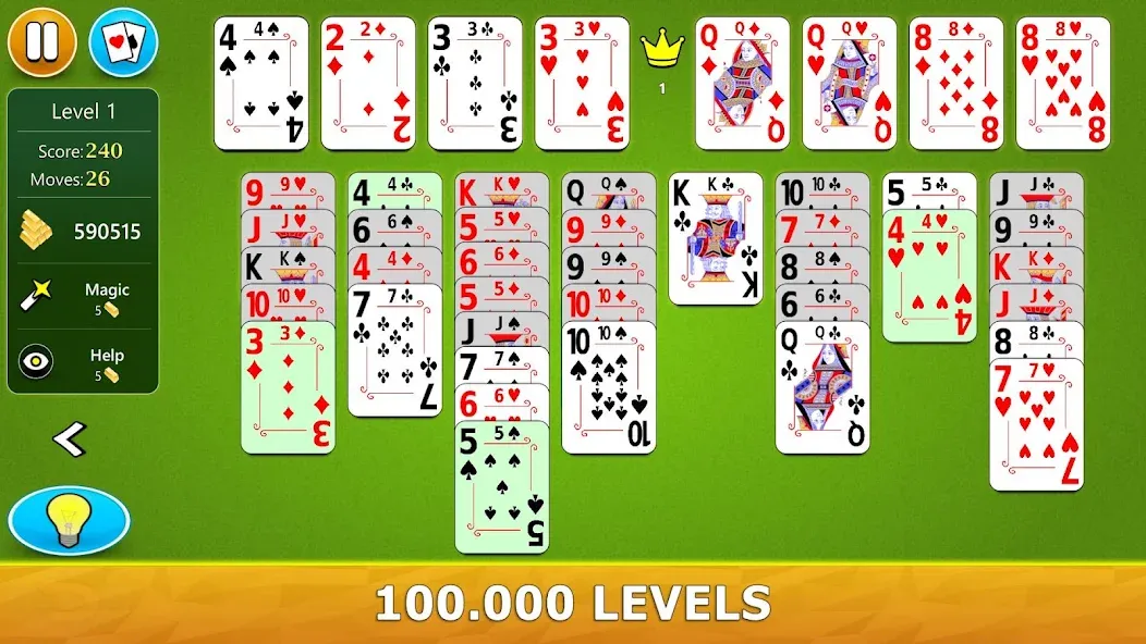 FreeCell Solitaire - Card Game  [МОД Unlimited Money] Screenshot 2