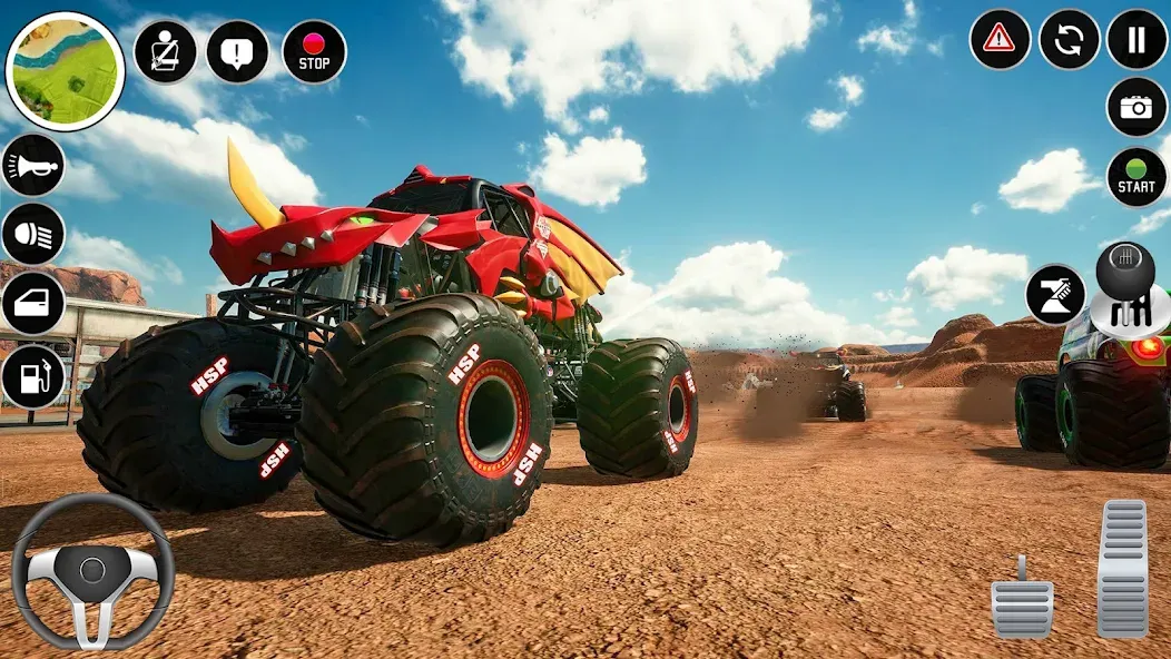 Extreme Monster Truck Game 3D (Монстр Трак Экстремальные Игры)  [МОД Меню] Screenshot 2