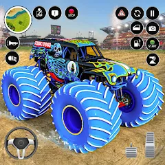 Взломанная Extreme Monster Truck Game 3D (Монстр Трак Экстремальные Игры)  [МОД Меню] - последняя версия apk на Андроид