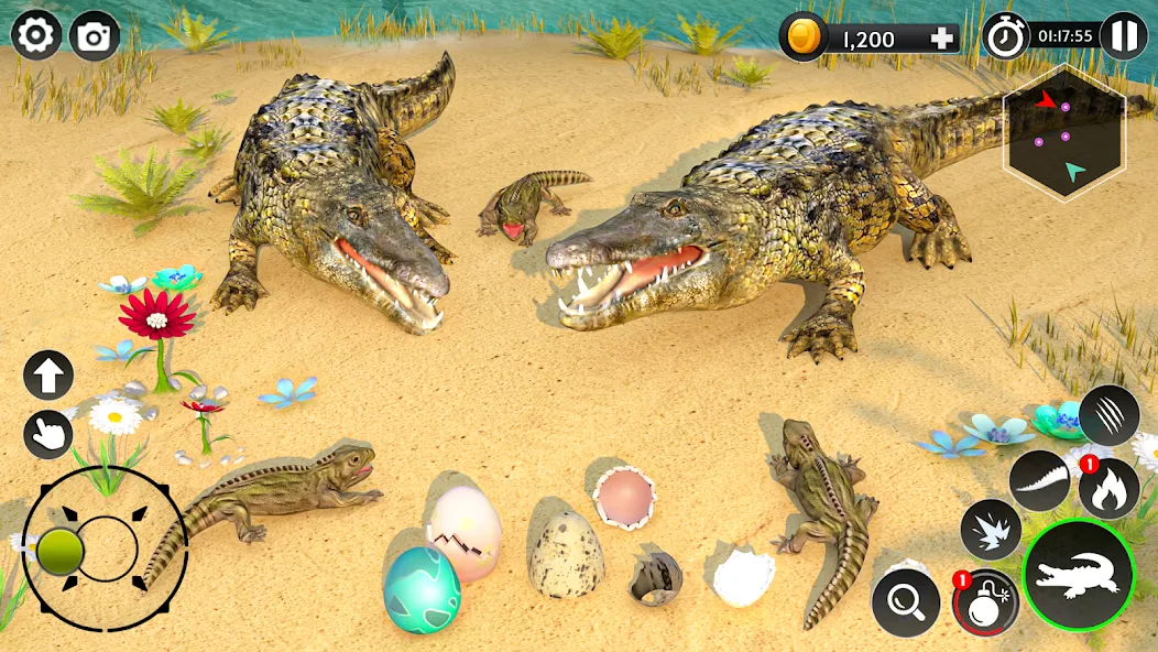 Hungry Animal Crocodile Games  [МОД Меню] Screenshot 3