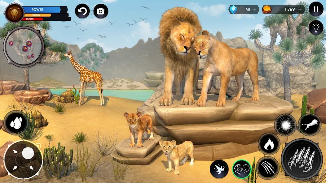 Lion Simulator Wild Lion Games  [МОД Бесконечные деньги] Screenshot 4