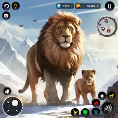 Скачать взломанную Lion Simulator Wild Lion Games  [МОД Бесконечные деньги] - последняя версия apk на Андроид