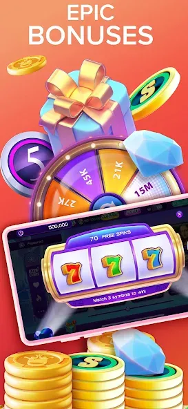 High 5 Casino: Real Slot Games (Хай 5 Казино)  [МОД Бесконечные деньги] Screenshot 5