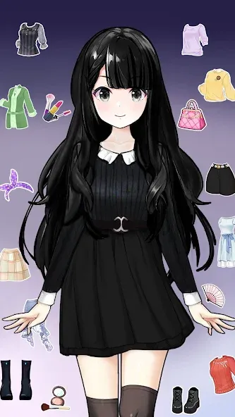 Anime Dress Up and Makeup Game  [МОД Бесконечные деньги] Screenshot 4