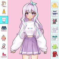 Взлом Anime Dress Up and Makeup Game  [МОД Бесконечные деньги] - последняя версия apk на Андроид