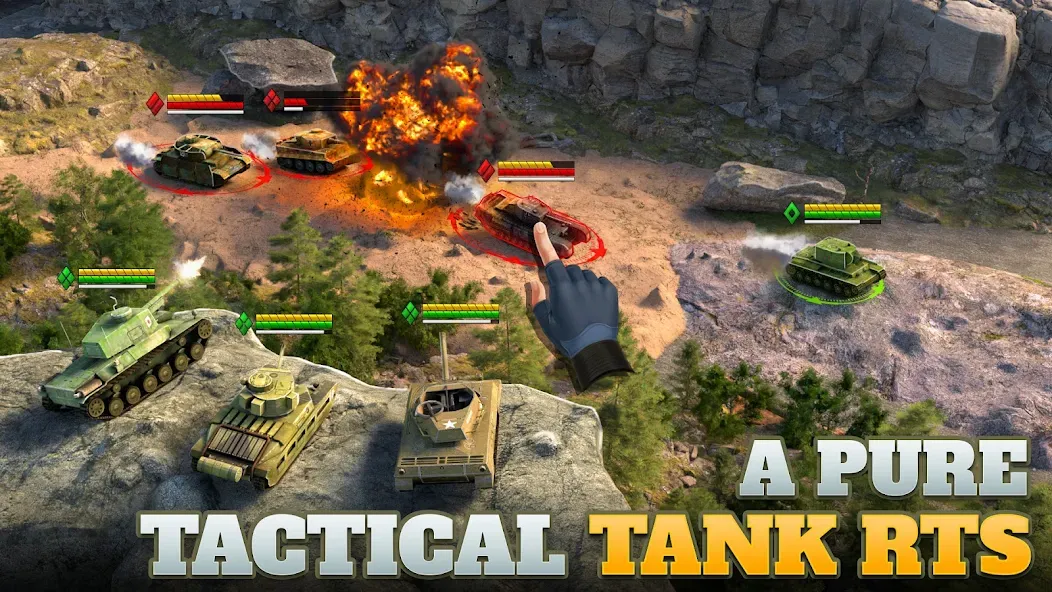 Tanks Charge: Online PvP Arena (Танковая атака)  [МОД Много монет] Screenshot 1