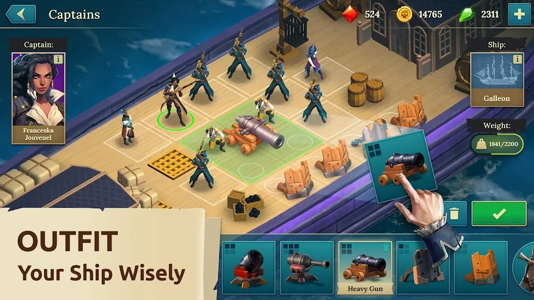 Pirate Ships・Build and Fight  [МОД Все открыто] Screenshot 2