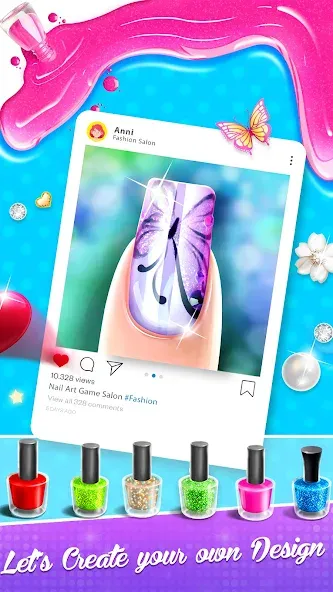 Nail Salon Fashion Makeup Game  [МОД Mega Pack] Screenshot 4