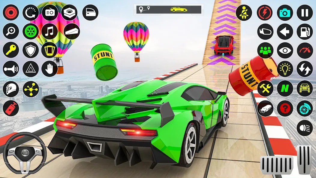 GT Car Stunt Race: Mega Ramps (Джи Ти Кар Стант Рейс)  [МОД Меню] Screenshot 1