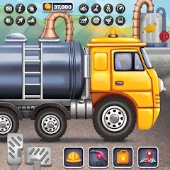 Взломанная Oil Tanker Truck Games  [МОД Все открыто] - полная версия apk на Андроид