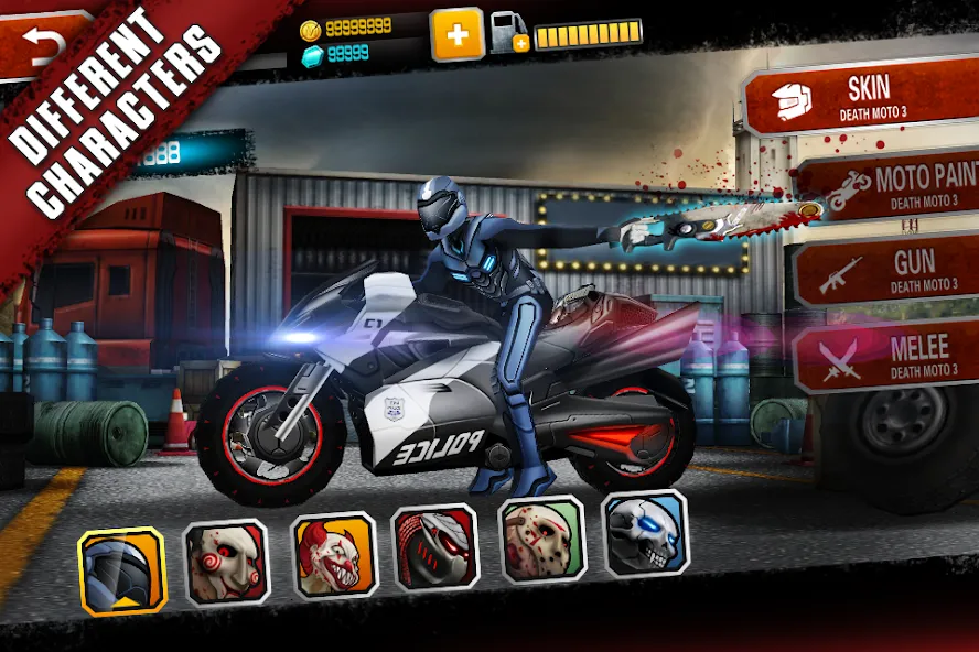 Death Moto 3 : Fighting  Rider (дет мото 3)  [МОД Unlocked] Screenshot 1