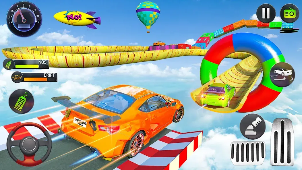 Mega Ramp Car Stunts Race Game  [МОД Меню] Screenshot 1