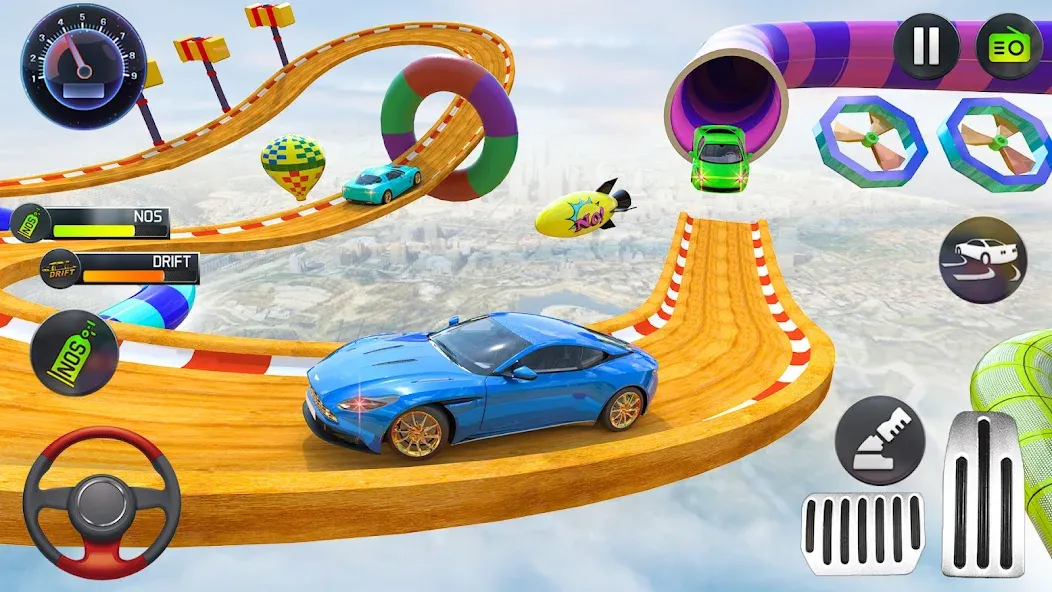 Mega Ramp Car Stunts Race Game  [МОД Меню] Screenshot 3