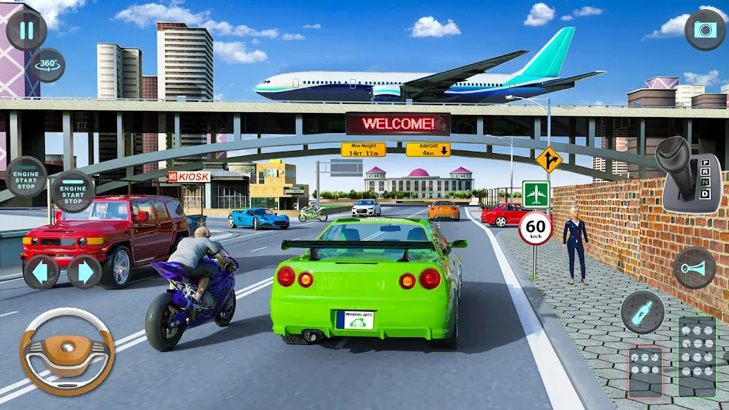 Modern Car Driving School Game  [МОД Все открыто] Screenshot 1