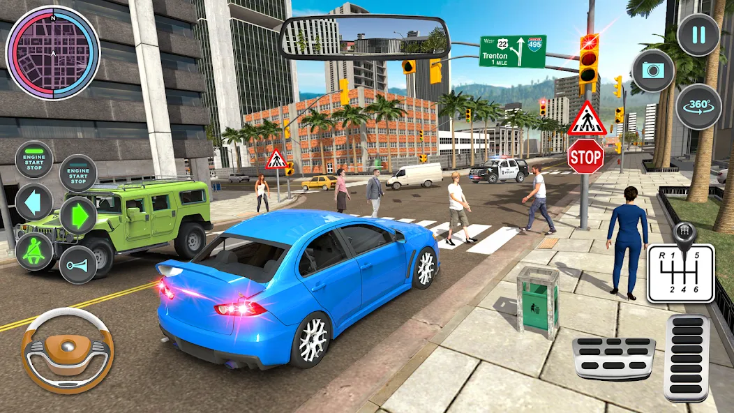 Modern Car Driving School Game  [МОД Все открыто] Screenshot 3