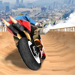 Скачать взлом Mega Ramp Bike Stunts Games 3D  [МОД Много денег] - полная версия apk на Андроид