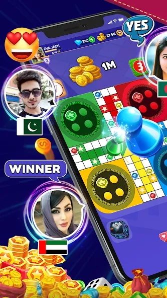 Online Ludo Game Multiplayer (Лудо Мастер Лудо Дайс Кинг)  [МОД Все открыто] Screenshot 4